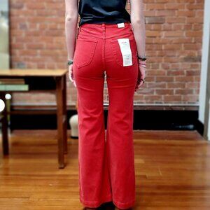 Rolla's Eastcoast Flares in Scarlet Corduroy
